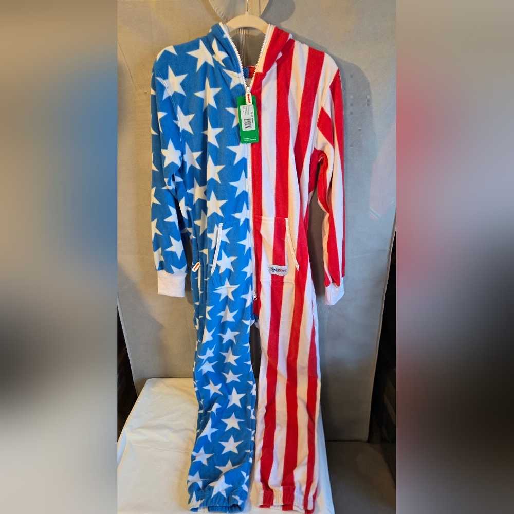 Tipsy Elves Patriotic American Flag Jumpsuit Onsie